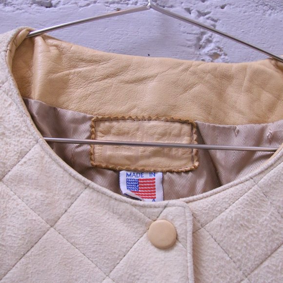 J.A.L Butter Yellow Leather Bomber. - Picture 2 of 4